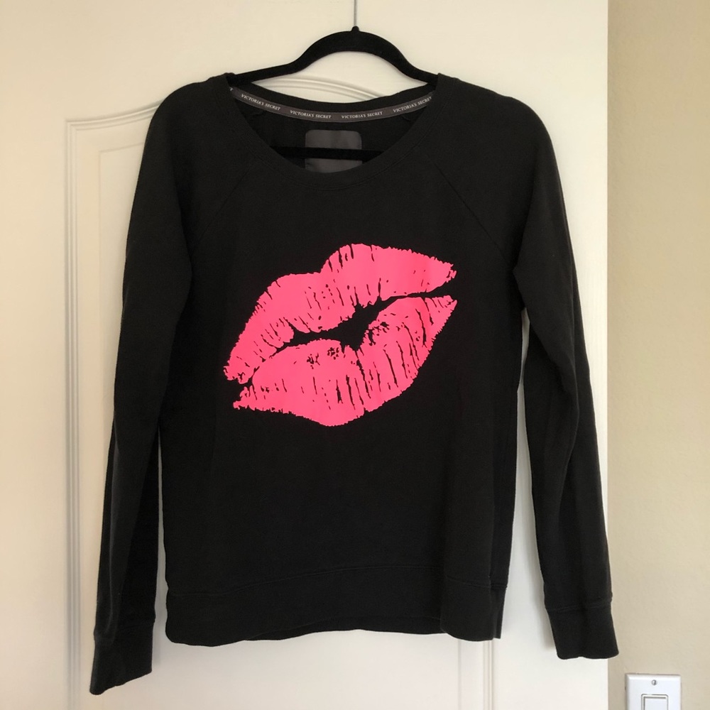 Hot Pink Lips Valentine Sweatshirt, VS